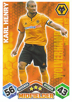 Karl Henry Wolverhampton Wanderers 2009/10 Topps Match Attax #356